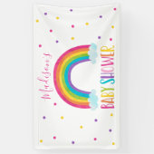 Welkom Baby shower voor heldere regenboog Spandoek (Verticaal)