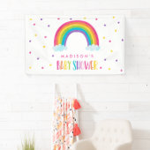 Welkom Baby shower voor heldere regenboog Spandoek (Insitu)