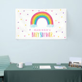 Welkom Baby shower voor heldere regenboog Spandoek (Beurs)