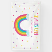 Welkom Baby shower voor heldere regenboog Spandoek (Verticaal)