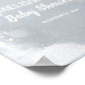 Welkom baby shower Winter Snowflakes Rustic Poster (Hoek)
