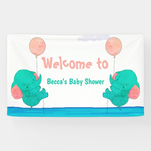 Welkom baby spandoek (Horizontaal)