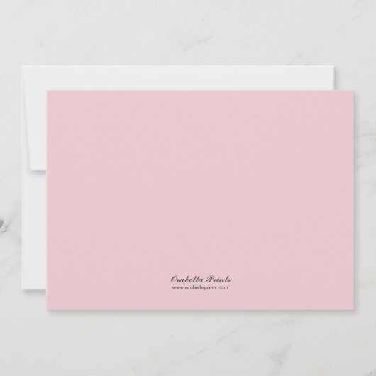 Welkom Baby Sweetly Framed Birth kondiging Aankondiging (Achterkant)