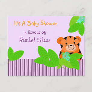 Welkom Baby Tijger Baby Shower Uitnodiging