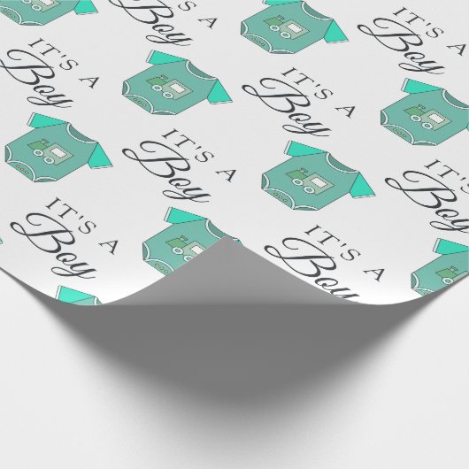 Welkom Baby | Train voor Speelgoed van babyjongen Cadeaupapier (Hoek)