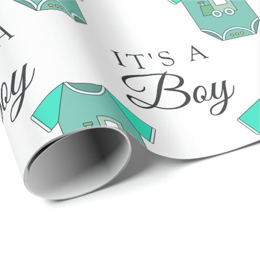 Welkom Baby | Train voor Speelgoed van babyjongen Cadeaupapier (Rol Hoek)