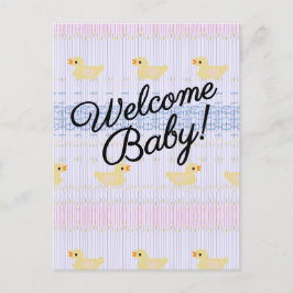 Welkom Baby Uitnodiging Briefkaart