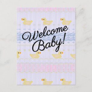 Welkom Baby Uitnodiging Briefkaart