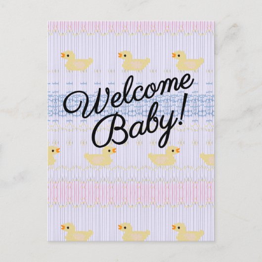 Welkom Baby Uitnodiging Briefkaart (Voorkant)