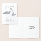 Welkom, Baby voor levering van object gefeliciteer Folie Kaarten (Display)