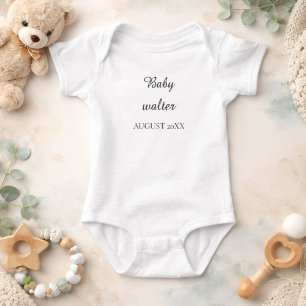 Welkom Baby Walter Persoonlijke Baby Aankondiging Romper