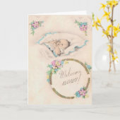  welkom Baby Wenskaart Kaart (Gele Bloem)