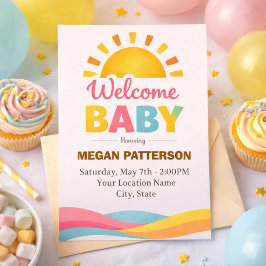 Welkom Baby Zonneschijn Shower Kaart