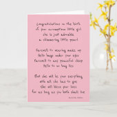 Welkom babymeisje kaart (Gele Bloem)