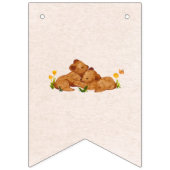 Welkom baby's genderneutrale tweeling bunting bann vlaggetjes (Eerste vlag)