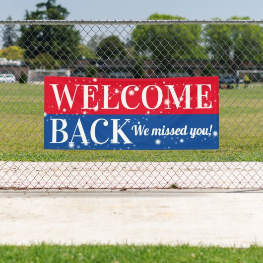 Welkom back-klant of heropening van werknemers spandoek (Insitu)