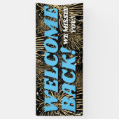 Welkom back-klant of heropening van werknemers spandoek (Verticaal)