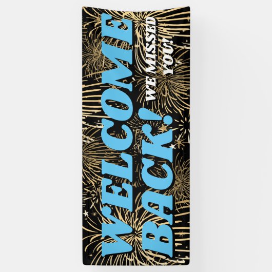 Welkom back-klant of heropening van werknemers spandoek (Verticaal)