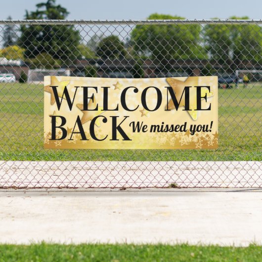 Welkom back-klant of heropening van werknemers spandoek (Insitu)