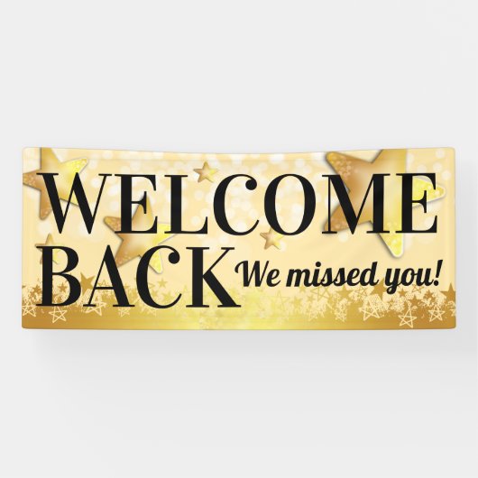 Welkom back-klant of heropening van werknemers spandoek (Horizontaal)