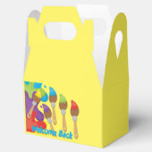 Welkom back-penselen primaire kleuren bedankdoosjes (Geopend)