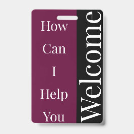 Welkom badge