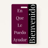 Welkom badge (Achterkant)