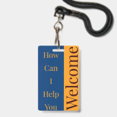 Welkom badge (Voorkant met koord)