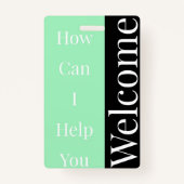 Welkom badge (Voorkant)