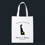 Welkom Bag Black & Gold Tas van Delaware Wedding Boodschappentas<br><div class="desc">Vul deze welkomsttas met favoriete godies voor uw gasten als ze in Delaware aankomen!</div>