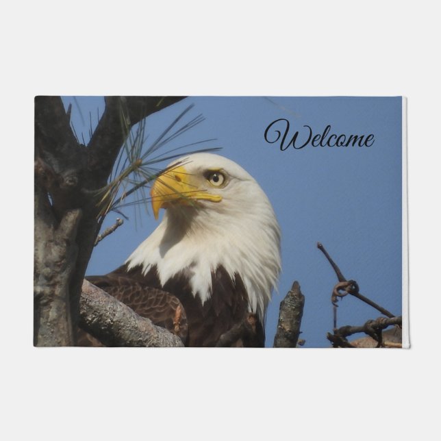 Welkom Bald Eagle in Nest Deurmat (Voorkant)