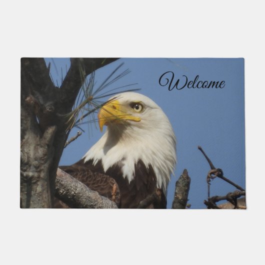 Welkom Bald Eagle in Nest Deurmat (Voorkant)