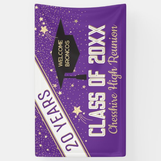 Welkom banner! 20-jarige klasreünie Banner (Verticaal)