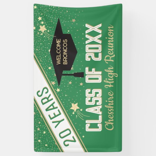 Welkom banner! 20-jarige klasreünie Banner (Verticaal)