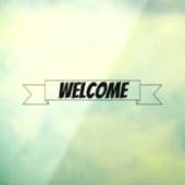 Welkom banner Ribbon Raamsticker (Vel 3)