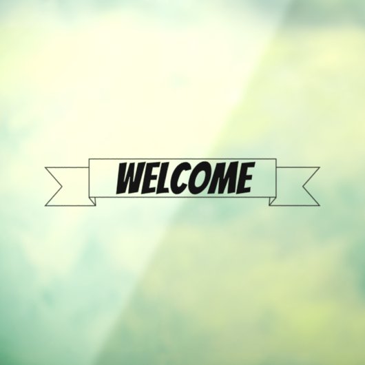 Welkom banner Ribbon Raamsticker (Vel 3)
