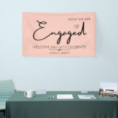 Welkom banner-roos voor de partij van Engagement Spandoek (Beurs)