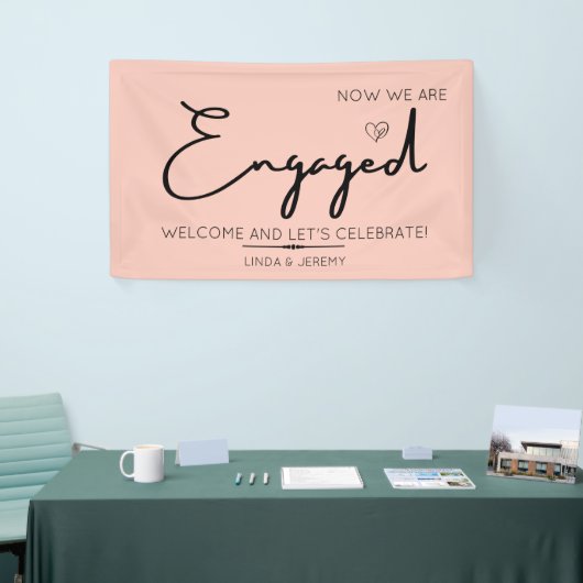 Welkom banner-roos voor de partij van Engagement Spandoek (Beurs)