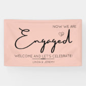 Welkom banner-roos voor de partij van Engagement Spandoek (Horizontaal)