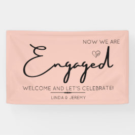 Welkom banner-roos voor de partij van Engagement Spandoek