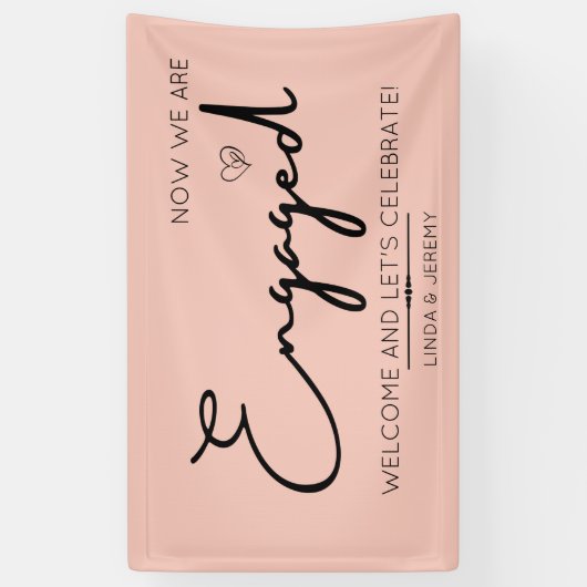 Welkom banner-roos voor de partij van Engagement Spandoek (Verticaal)