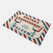 Welkom Barbershop Boarder Deurmat (Schuin)