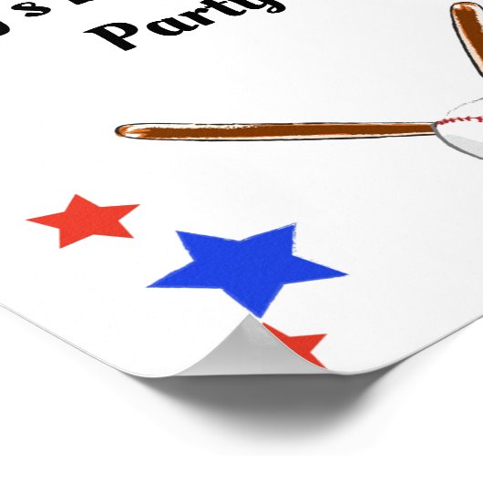 Welkom Baseball Birthday Poster (Hoek)