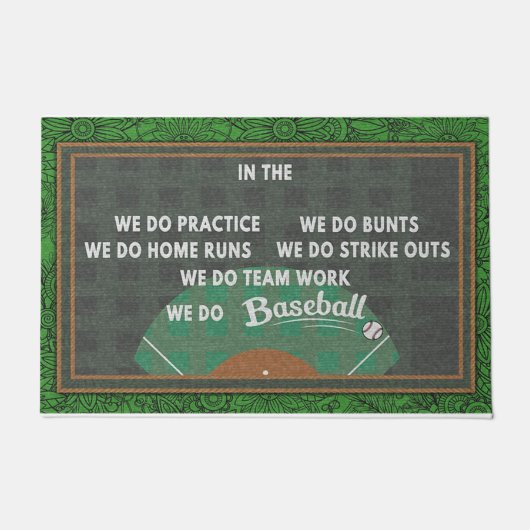 Welkom Baseball Mat, lentedraal  Deurmat (Voorkant)