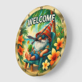 Welkom Beach Gnome Tropical Relax Grote Klok (Hoek)