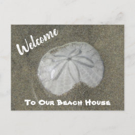 Welkom Beach Home Sand Dollar Photo House Guest Briefkaart