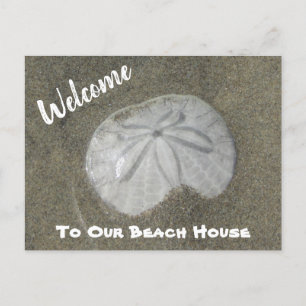 Welkom Beach Home Sand Dollar Photo House Guest Briefkaart