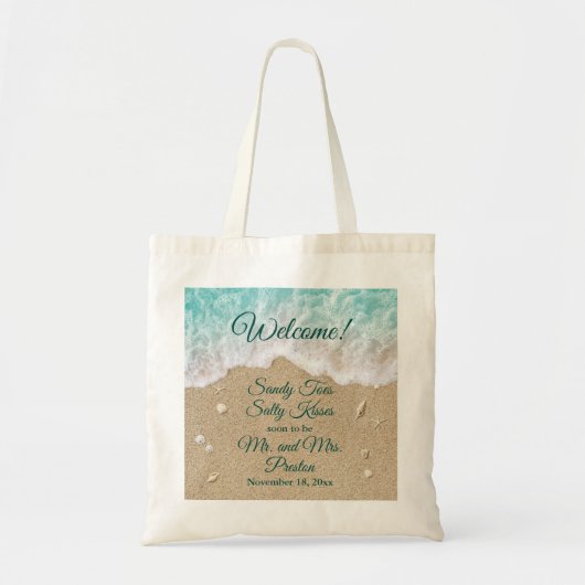Welkom Beach Waves Sandy Toes Tote Bag (Voorkant)