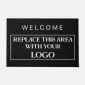 Welkom Bedrijf Logo Bedrijf Zwart elke kleur Deurmat (Voorkant)
