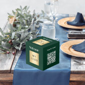 Welkom bedrijf logo QR code groen menu tafel Kubus